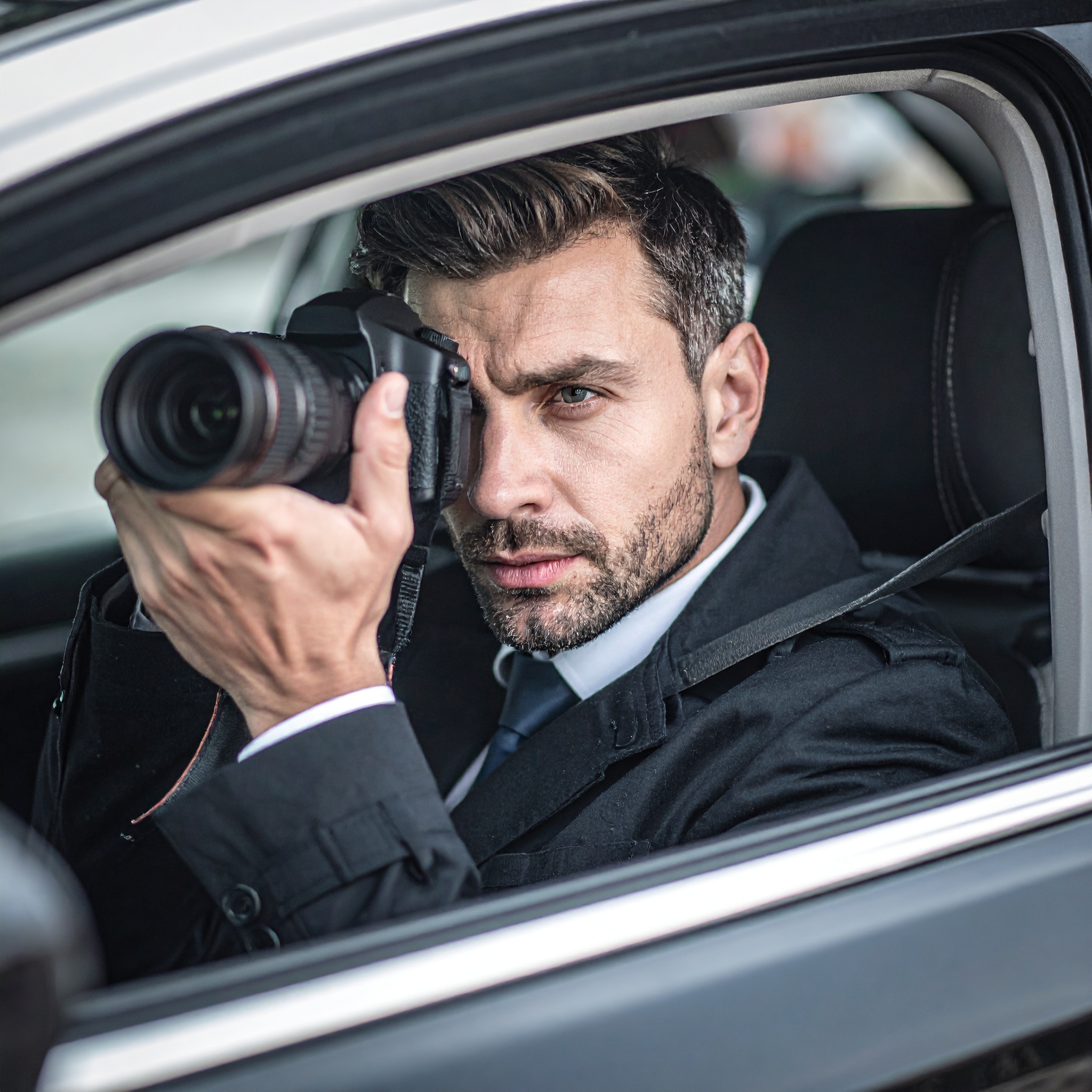 Investigator conducting surveillance in a Florida city